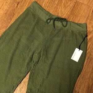 Electric & Rose Panama Mesh Jogger in Reefer Green Size Medium